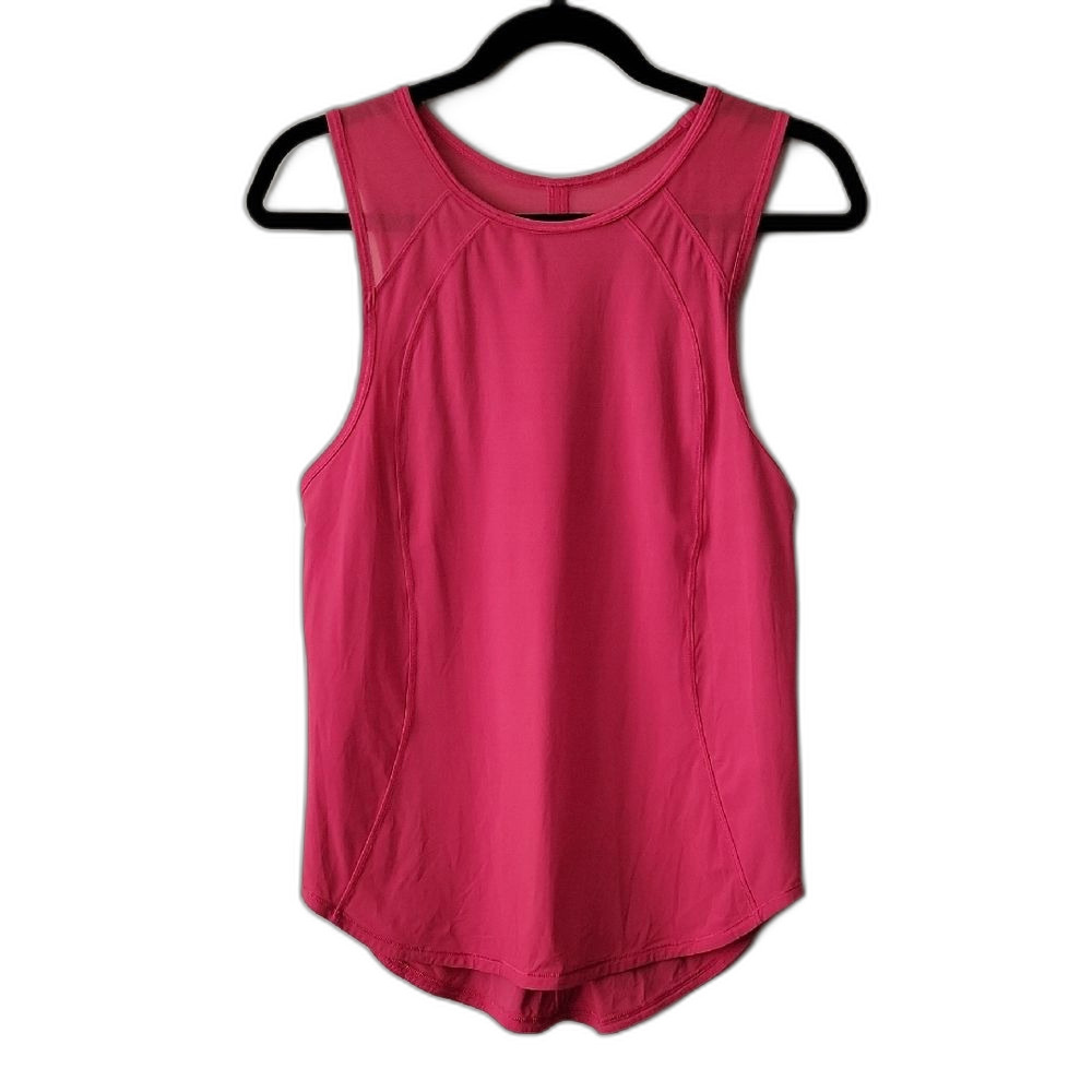 Lululemon Athletica Pink Sheer Keyhole Tank Top